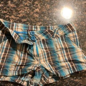 Tommy Bahama Plaid Women's Shorts in Blue and Brown